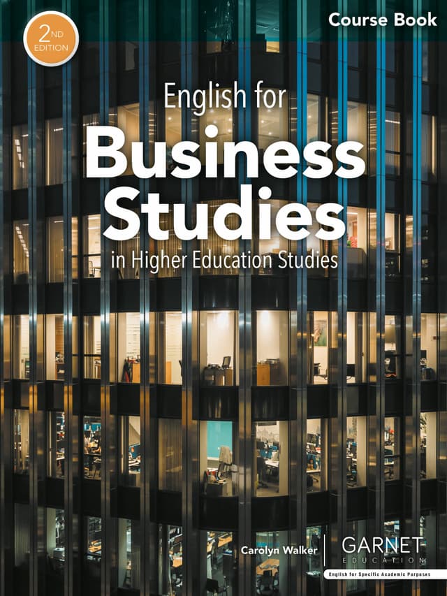 English for Business Studies in Higher Education Studies - 2nd Edition Course Book
