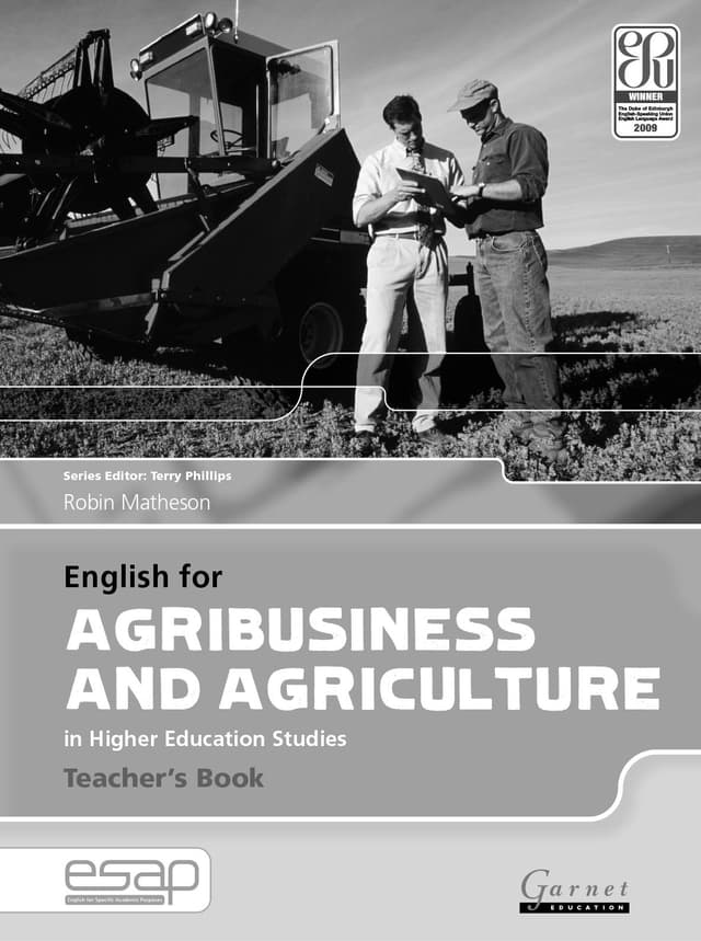 English for Agribusiness and Agriculture in Higher Education Studies Teacher's Book