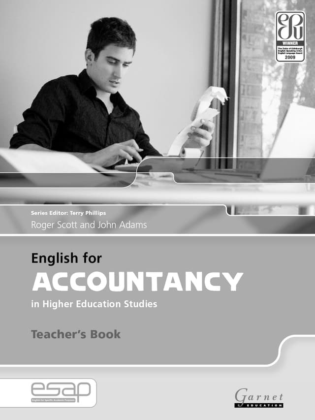 English for Accountancy in Higher Education Studies – Teacher's Book