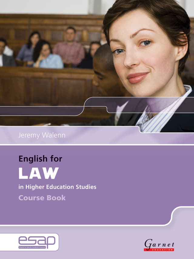 English for Law in Higher Education Studies Course Book with audio CDs