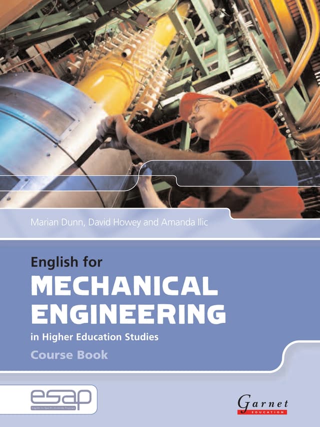English for Mechanical Engineering in Higher Education Studies Course Book with audio CDs