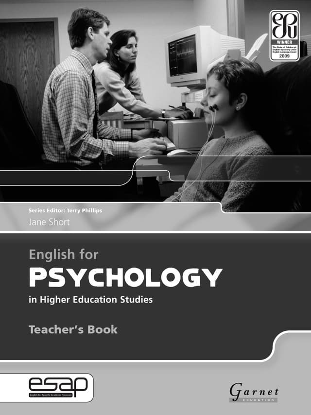 English for Psychology in Higher Education Studies Teacher's Book