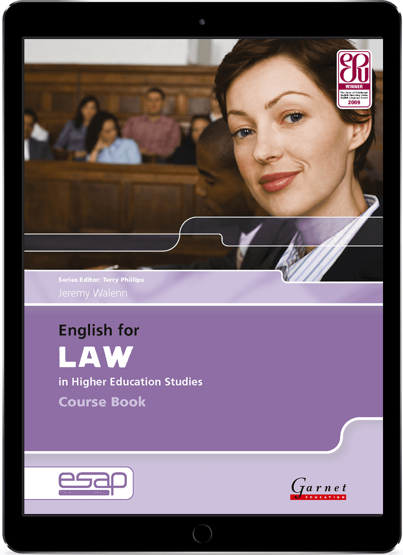 English for Law in Higher Education Studies Course Book