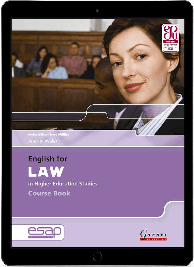 English for Law in Higher Education Studies Course Book