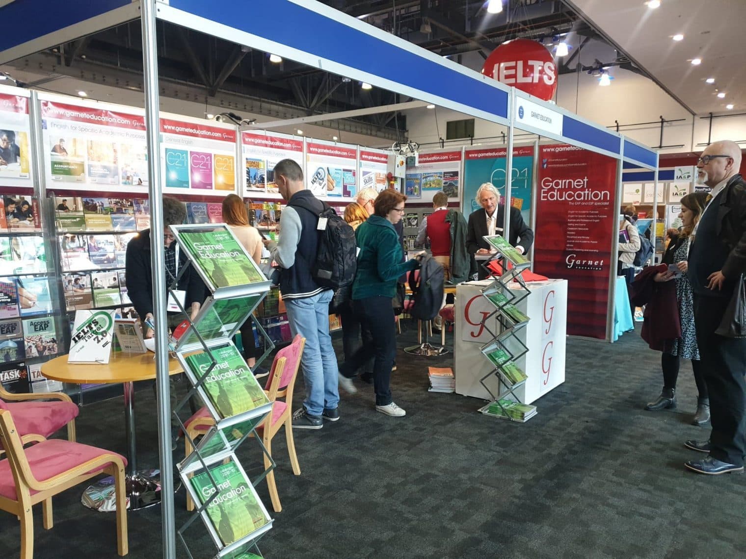 The Garnet Education book stand at IATEFL, a teaching English conference.