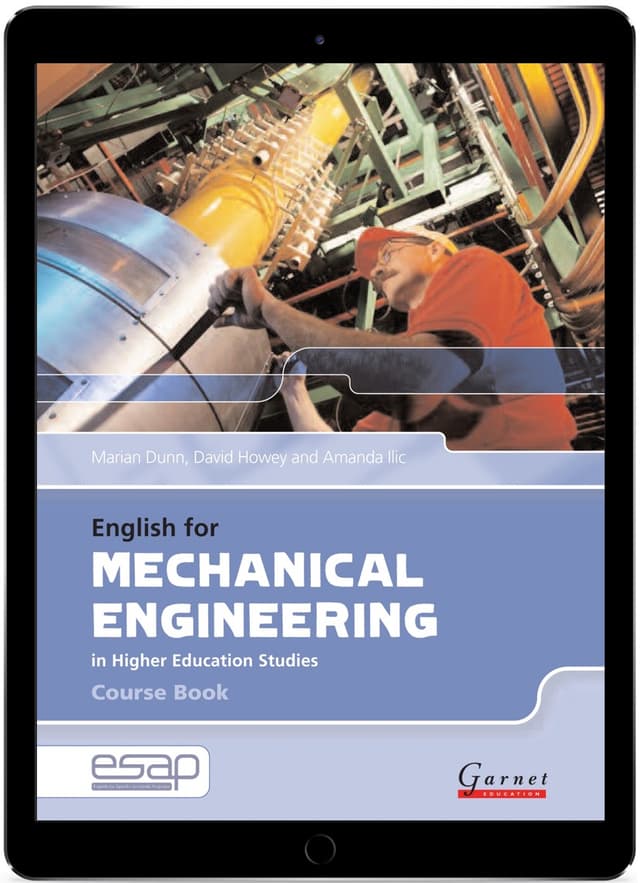 English for Mechanical Engineering in Higher Education Studies Course