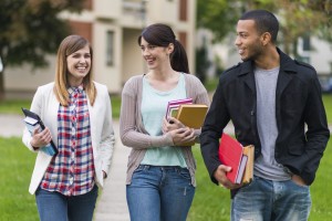 Students Walking To The College