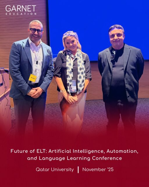 We were honoured to take part in Qatar University’s 9th Biennial ELT Conference, ‘Future of ELT: Artificial Intelligence, Automation, and Language Learning’.

Our Head of ELT, Terrie Craddock, and Dr. Tendai Charles led a series of sessions on AI, learner autonomy, task-based learning and quality in AI-mediated TESOL.

A huge thank you to Qatar University for hosting the event, and to all the educators, researchers and students who joined the discussions.

#aiineducation #edtech #conference #quataruniversity