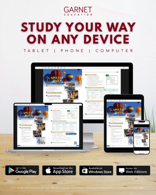 Study your way on any device! 📚

Access Garnet Education books on tablets, phones and computers. Students can switch devices and pick up where they left off, online or offline, using the Garnet eBook app or Web Editions. 

Available on Android, iPad & iPhone and Windows devices.

Click the link in our bio and go to ‘View Our eBooks’ to see our available eBooks.