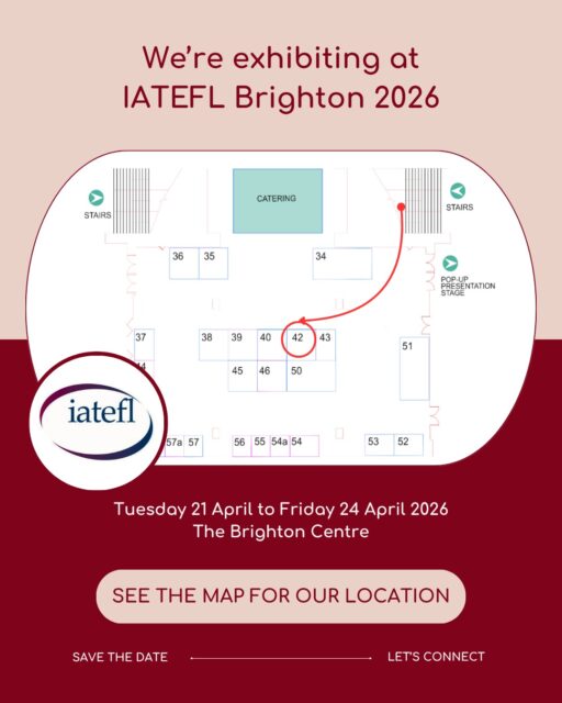 Garnet Education will be exhibiting at IATEFL Brighton 2026!

Join us at Stand 42 from 21–24 April to explore our latest ELT resources and discover what’s new for 2026. We’ll be showcasing the updated C21 general English course and the second edition of our award-winning English for Specific Academic Purposes series.

📍 Where: The Brighton Centre, Stand 42 (upstairs)
📅 When: 21–24 April 2026

Click the link in our bio to download our 2026 catalogue for more information on our products. 

We look forward to seeing you in Brighton! ✨

#IATEFL #IATEFL2026